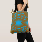 Earth en Sky Ombre geometrische Abstracte kunst Tote Bag (Dichtbij)