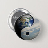 Earth en Sky Yin Yang Ronde Button 5,7 Cm (Voorkant /achterkant)