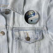 Earth en Sky Yin Yang Ronde Button 5,7 Cm (In situ)