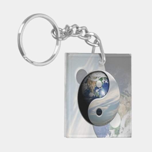 Earth en Sky Yin Yang Sleutelhanger (Voorkant Links)