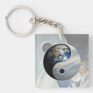 Earth en Sky Yin Yang Sleutelhanger
