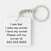 Earth en Sky Yin Yang Sleutelhanger (Achterkant)