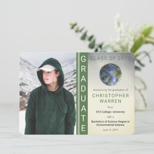 Earth Environmental Science Afstuderen Afstuderen Aankondiging (Staand voorkant)