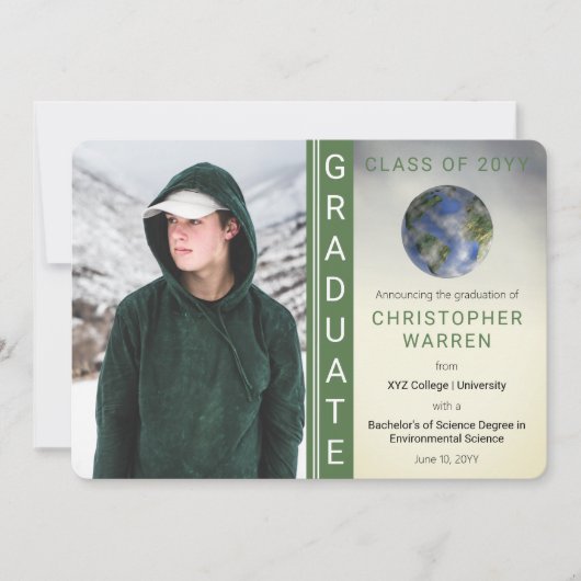 Earth Environmental Science Afstuderen Afstuderen Aankondiging (Voorkant)