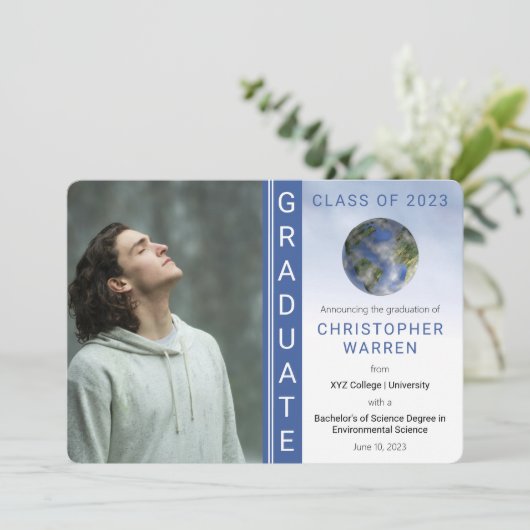 Earth Environmental Science Afstuderen Afstuderen Aankondiging (Staand voorkant)