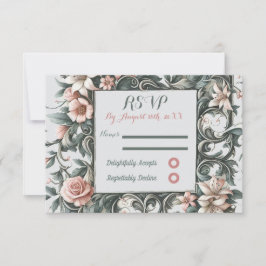 Earth Floral Vine RSVP Response Kaart