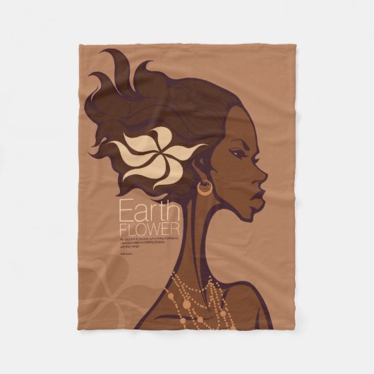 EARTH FLOWER FLEECE DEKEN (Voorkant)