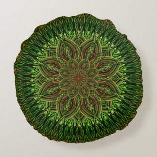 Earth Flower Mandala Rond Kussen