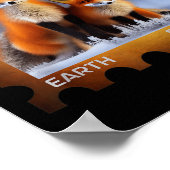 Earth Forever Milieubescherming Stamp Snow Poster (Hoek)