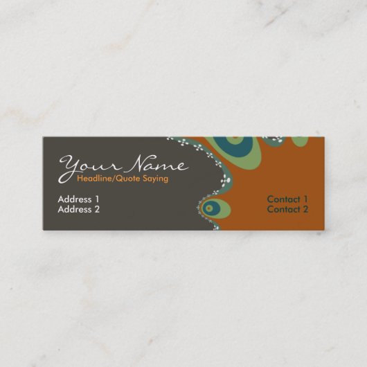 Earth fractal Profile Card Mini Visitekaartje (Voorkant)