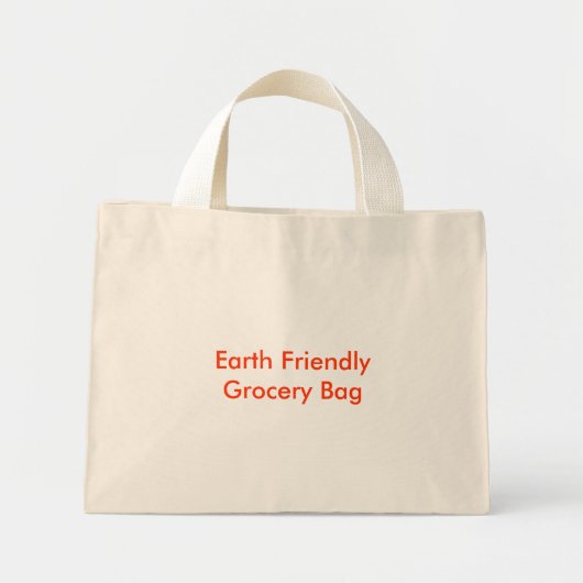 Earth Friendly Grocery Bag Mini Tote Bag (Voorkant)