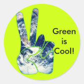 Earth Friendly Ronde Sticker (Voorkant)