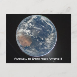 Earth From Artemis II Briefkaart