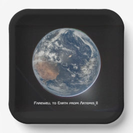 Earth From Artemis II Papieren Bordje