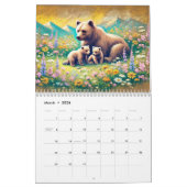 Earth & Fur – Grizzly Bears in Pastel Seasons Kalender (Mar 2026)