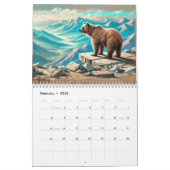 Earth & Fur – Grizzly Bears in Pastel Seasons Kalender (Feb 2026)