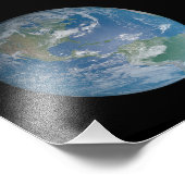 Earth globe with photo taken from space foto afdruk (Hoek)