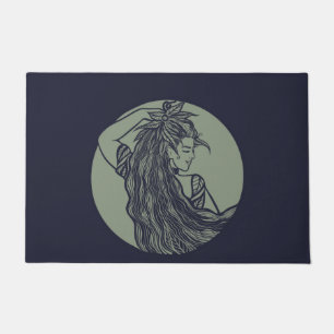 Earth Goddess Green Witch Pagan Druid Witches Deurmat