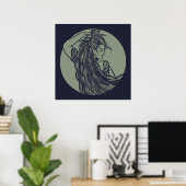 Earth Goddess Green Witch Pagan Druid Witches Poster (Thuiskantoor)