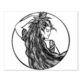 Earth Goddess Green Witch Pagan Druid Witches Rubberstempel (Afrduk)