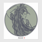 Earth Goddess Green Witch Pagan Druid Witches Sticker (Vel)