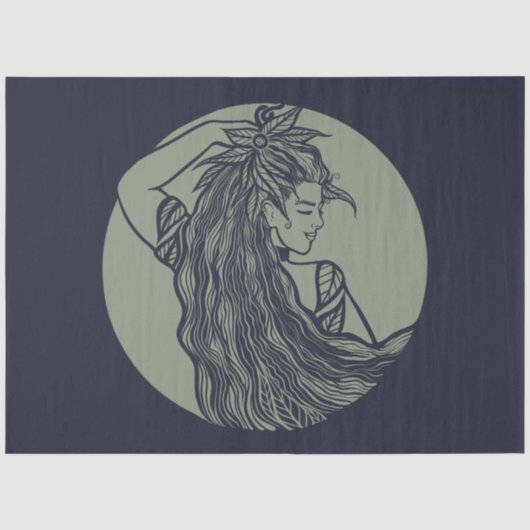 Earth Goddess Green Witch Pagan Druid Witches Tissuepapier (Voorkant)