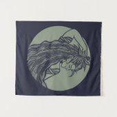 Earth Goddess Green Witch Pagan Druid Witches Wandkleed (Voorkant (horizontaal))