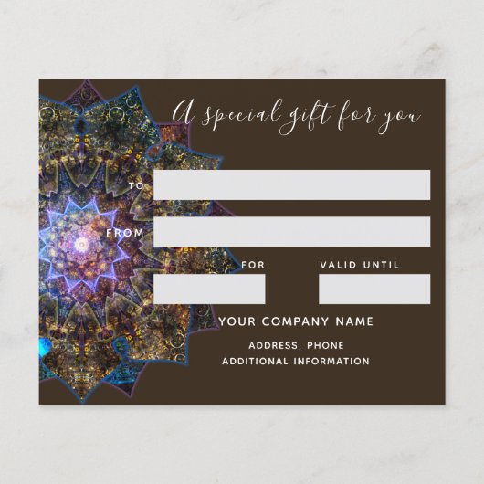 Earth Goddess Mandala Flyer (Achterkant)