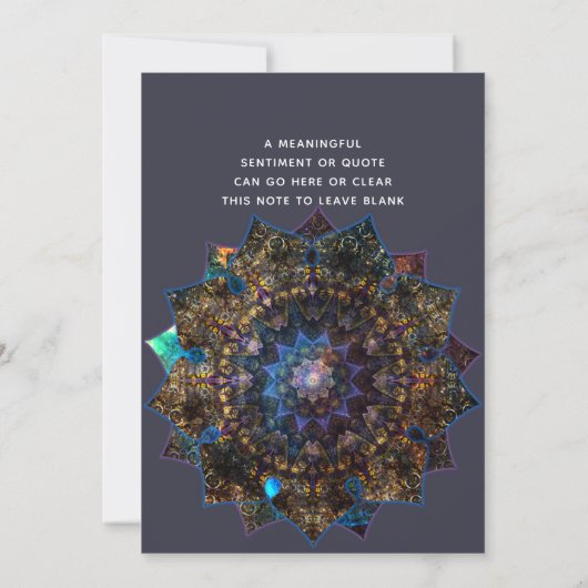 Earth Goddess Mandala Kaart (Achterkant)