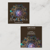 Earth Goddess Mandala Vierkante Visitekaartje (Voorkant / Achterkant)