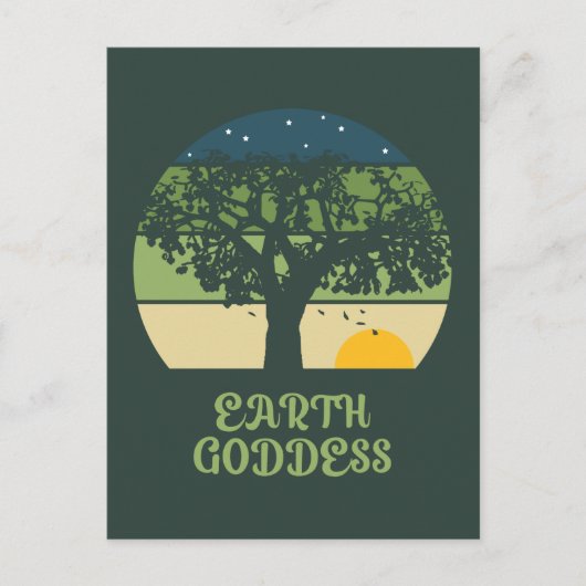 Earth Goddess  Sunset Briefkaart (Voorkant)