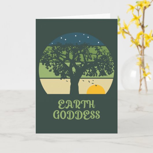 Earth Goddess  Sunset Kaart (Gele Bloem)