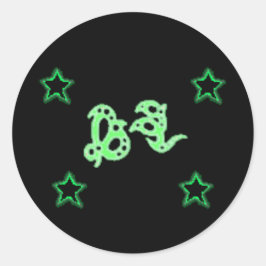 EARTH GODRUNE-sterren Ronde Sticker