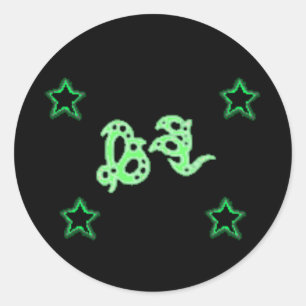 EARTH GODRUNE-sterren Ronde Sticker