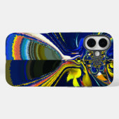 Earth Gold en Cool Blue Fluid Abstracte kunstprint Case-Mate iPhone Case (Achterkant (horizontaal))