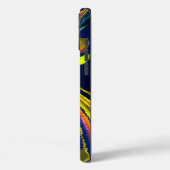 Earth Gold en Cool Blue Fluid Abstracte kunstprint Case-Mate iPhone Case (Achterkant / Links)