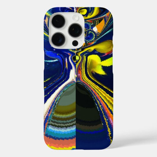 Earth Gold en Cool Blue Fluid Abstracte kunstprint Case-Mate iPhone Case (Achterkant)