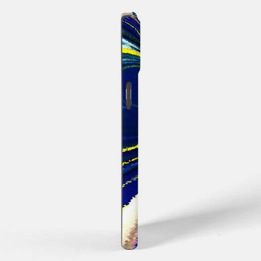 Earth Gold en Cool Blue Fluid Abstracte kunstprint Case-Mate iPhone Case (Achterkant / Rechts)