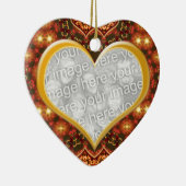 Earth Golden Heart Photo Valentijn Ornament (Rechts)
