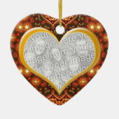 Earth Golden Heart Photo Valentijn Ornament (Voorkant)