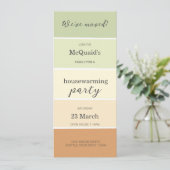 Earth Greens House Warming Party Uitnodiging (Staand voorkant)