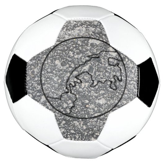 Earth Grey Textured Afbeelding Voetbal (Gedraaid)