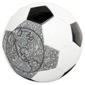 Earth Grey Textured Afbeelding Voetbal (Drie kwart)