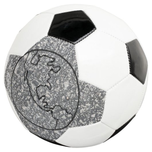 Earth Grey Textured Afbeelding Voetbal (Drie kwart)