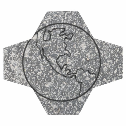 Earth Grey Textured Afbeelding Voetbal (Enkel)