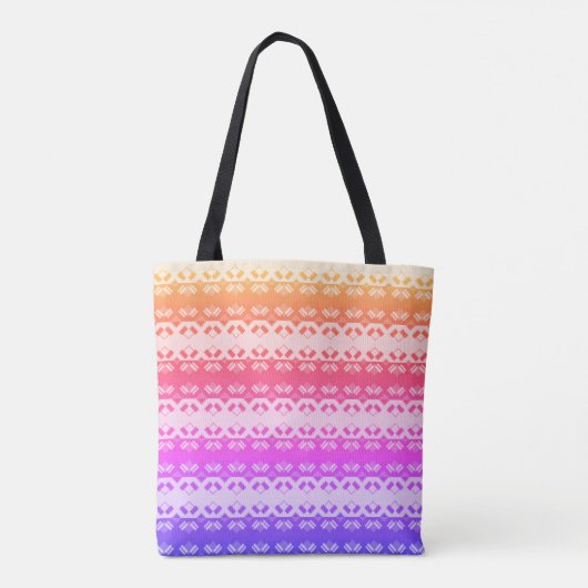 Earth Grid Rainbow Summer Tote Bag (Achterkant)