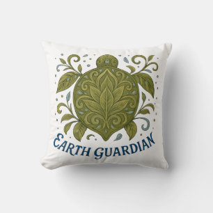 Earth Guardian Turtle Natuur ontwerp Kussen