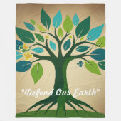 "Earth Healing Power" Fleece Deken (Voorkant)