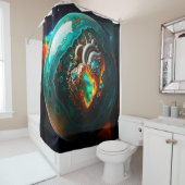Earth Heart 001 Douchegordijn (In situ)