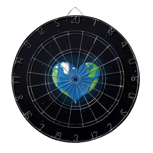 Earth Heart Dart Board Dartbord (Voorkant)